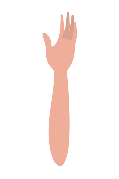 antebrazo con carácter avatar de mano abierta
 - Vector, imagen
