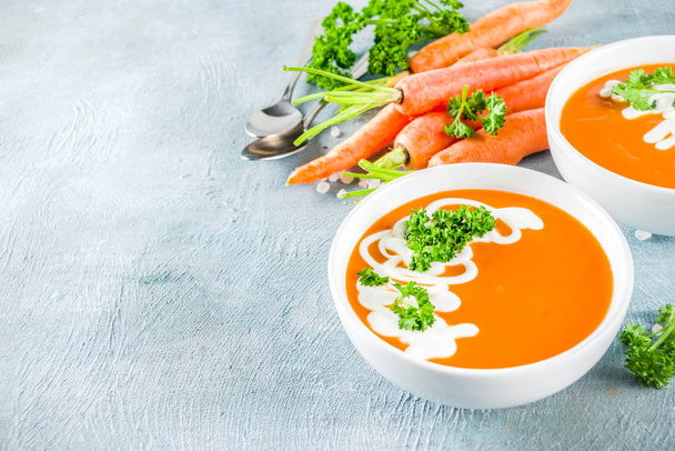 Spring carrot soup - Photo, Image