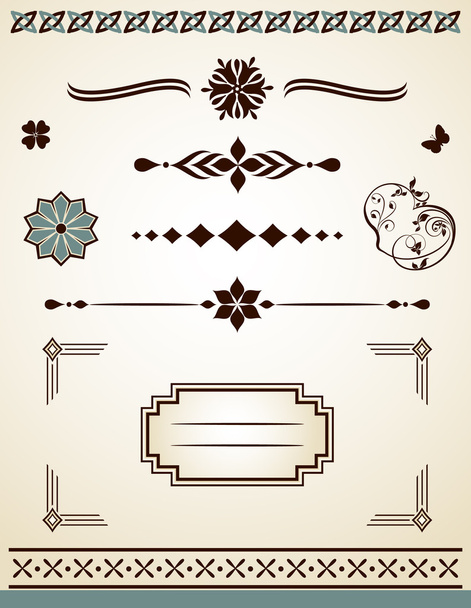 Page and Text border, dividers and decorations - Vector, Image