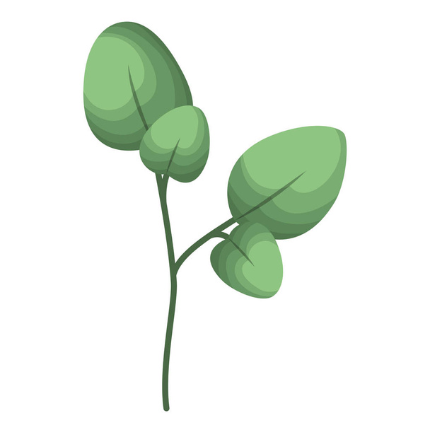 branch with leafs isolated icon - Vektor, kép
