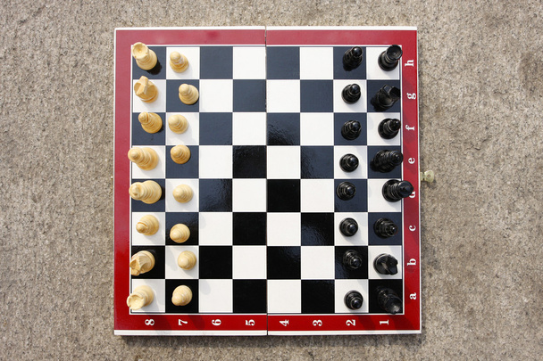 Chess board with chess figures ready to - Photo, Image