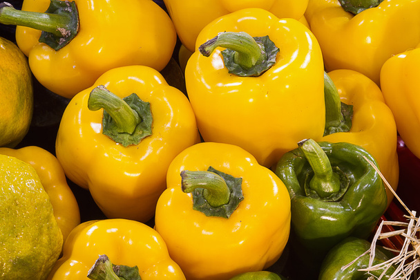 Fresh harvested sweet peppers - Photo, Image