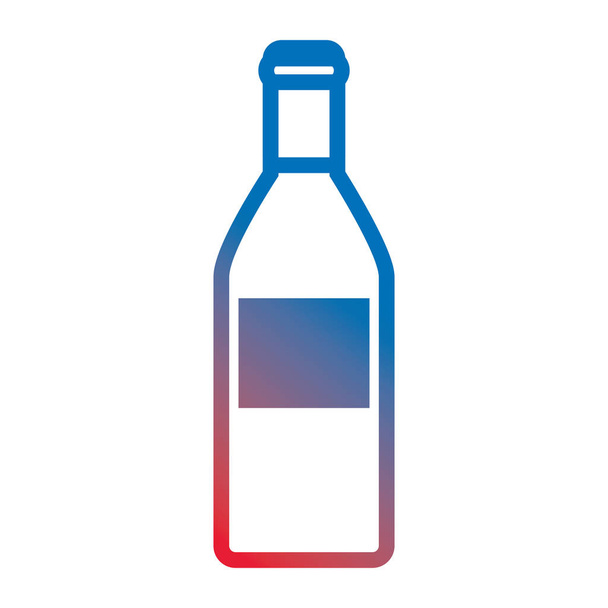 wine bottle drink alcohol icon - Vector, Image