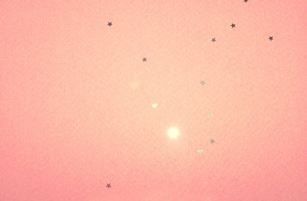Silber glitzernde Sterne auf rosa Hintergrund in Vintage-Farben - Foto, Bild