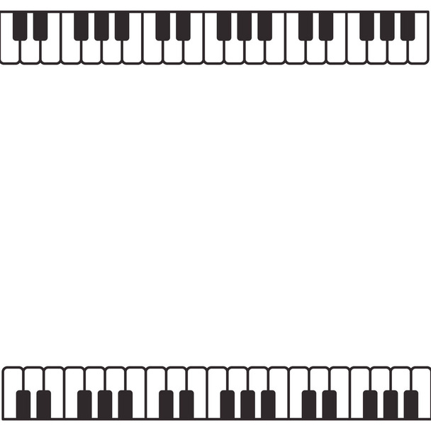 楽器柄ピアノ鍵盤 - ベクター画像