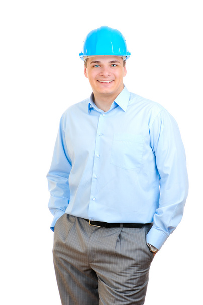 Businessman in hard hat - Фото, зображення