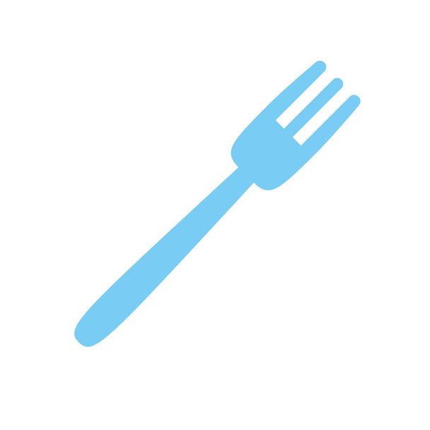 Cartoon Fork ikona izolowane na białym tle - Zdjęcie, obraz