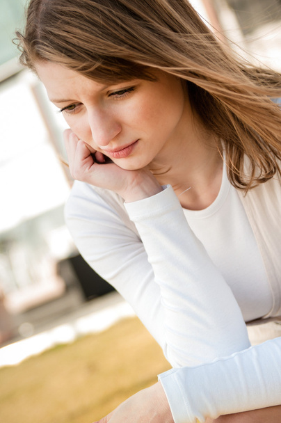 In troubles - depressed young woman - Фото, зображення