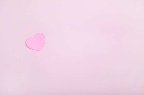 Pink heart shape on pink background - Foto, Imagen