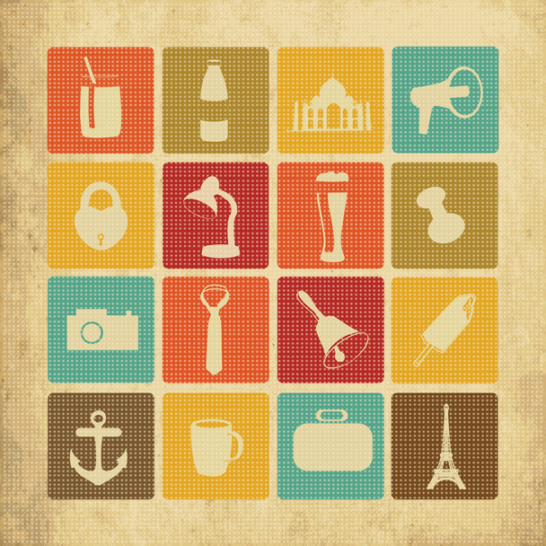 Set icons, vector illustration - Vector, Image