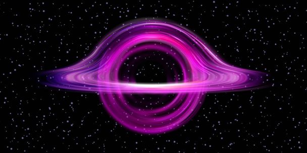 buraco negro círculo de destruição estrela espacial realista
 - Vetor, Imagem