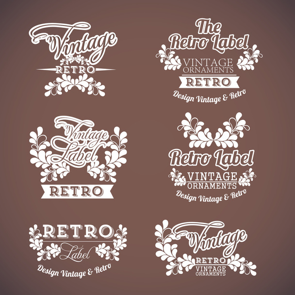 Vintage icons - Vector, Image