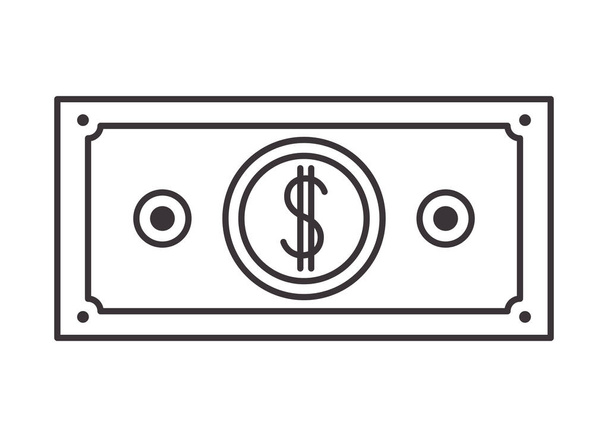 bill dollar money icon - Vector, Image