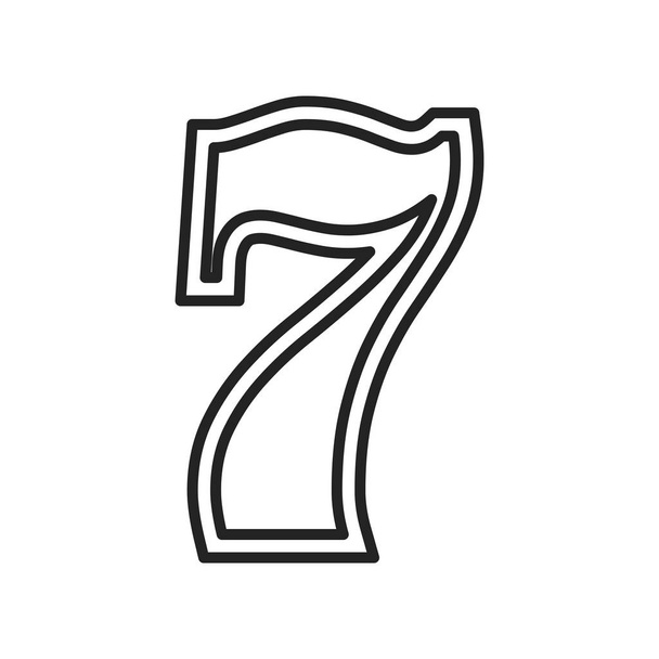 icona a sette numeri
 - Vettoriali, immagini