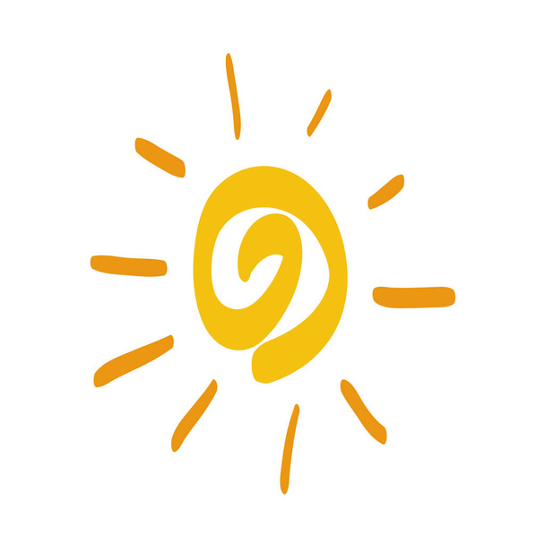 letní paprsky sluníčka léto horko - Vektor, obrázek