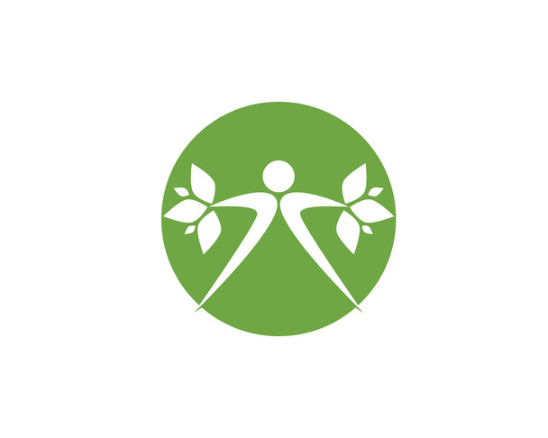 Υγεία ζωή άνθρωποι λογότυπο διάνυσμα πρότυπο - Διάνυσμα, εικόνα