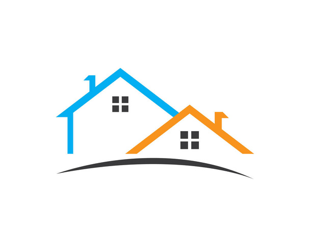 Bâtiment maison logo vectoriel modèle - Vecteur, image
