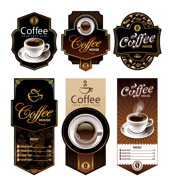 banners de design de café
 - Vetor, Imagem