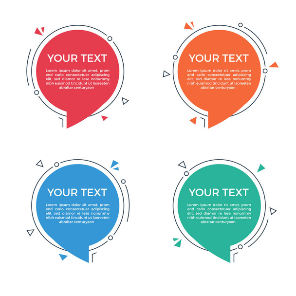 Bolha de fala de círculo com espaço para texto
 - Vetor, Imagem