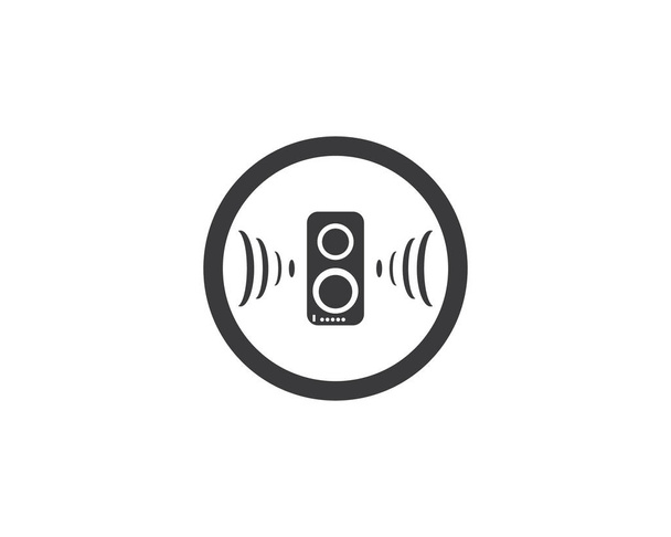 Speaker icon logo vector sjabloon - Vector, afbeelding