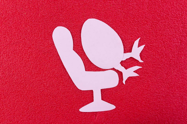 egg character in an office chair - Photo, image