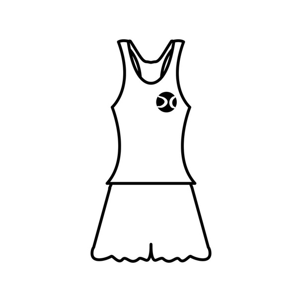 naisten tennis yhtenäinen vaatteet
 - Vektori, kuva