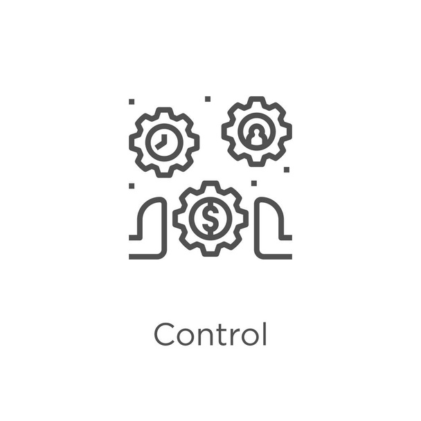 Kontrollsymbol-Vektor aus der Sammlung von Geschäftspartnerschaften. Thin Line Control Outline Icon Vektor Illustration. Umriss, Thin Line Control Icon für Website-Design und Mobile, App-Entwicklung - Vektor, Bild
