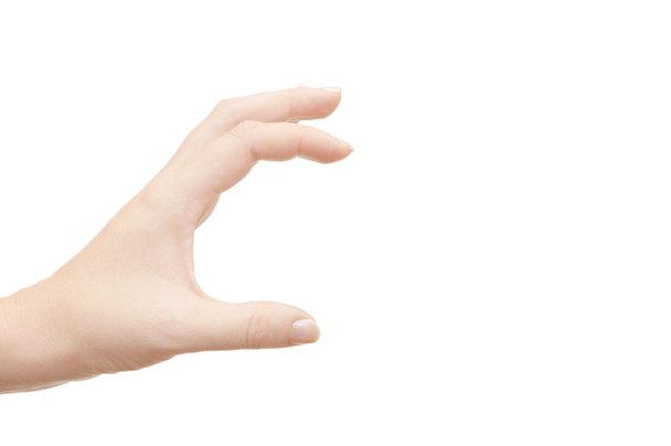 χέρι με τα δάχτυλα απομονώνονται σε λευκό φόντο - Φωτογραφία, εικόνα