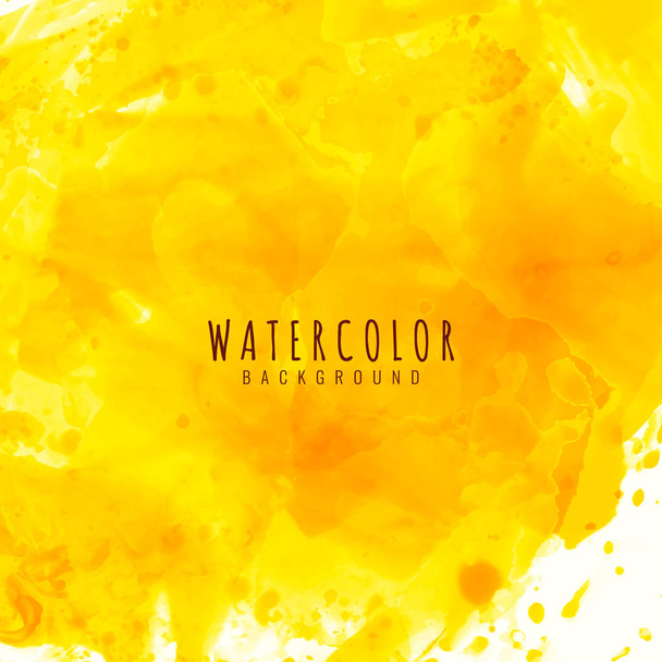 Abstract bright yellow watercolor elegant background - ベクター画像