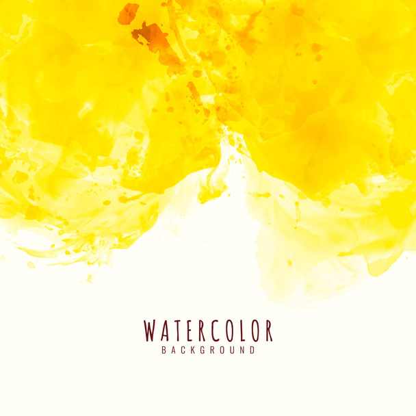 Abstract bright yellow watercolor elegant background - Διάνυσμα, εικόνα