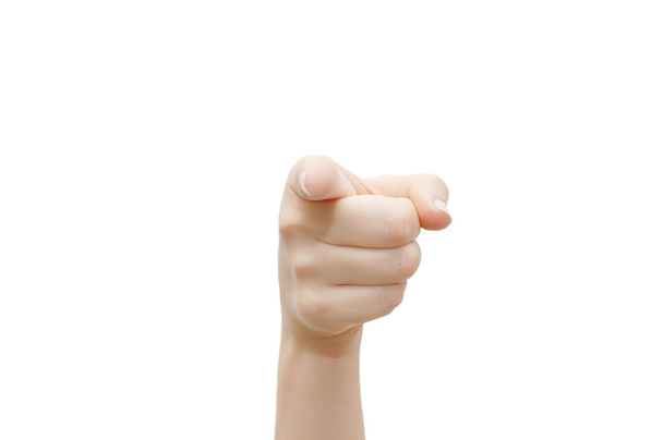 Індексний палець ізольовано на білому
 - Фото, зображення