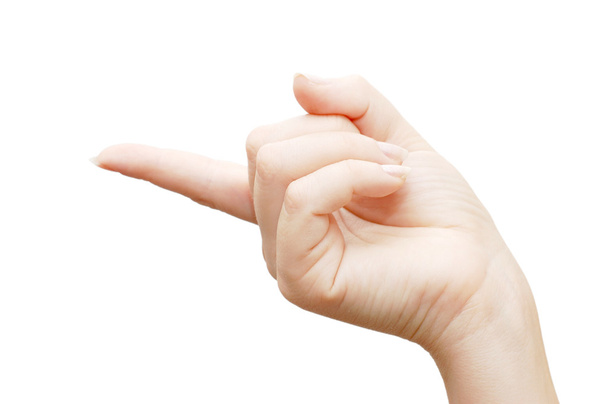 Index finger isolated on white - Фото, изображение