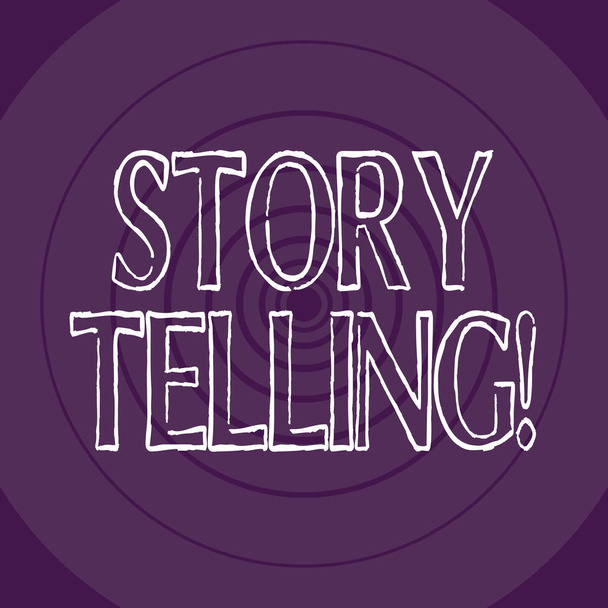 Sana kirjoittaa tekstiä Tarina Kertominen. Liiketoimintakonsepti kirjoittaa tarinoita niiden julkaisemiseksi julkisesti Samankeskinen Circle Pattern Round Shape Violet Monochrome kanssa Perspective
. - Valokuva, kuva
