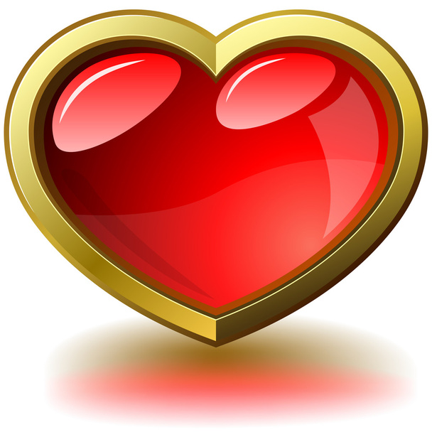 Блестящее сердце в рамке
 - Вектор,изображение