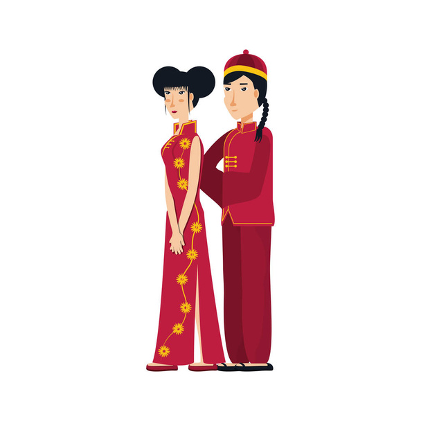 Čínská dvojice avatarů - Vektor, obrázek