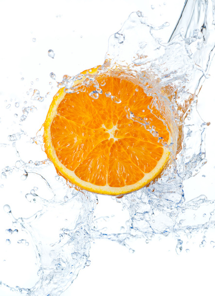 Orange in water splash - Φωτογραφία, εικόνα