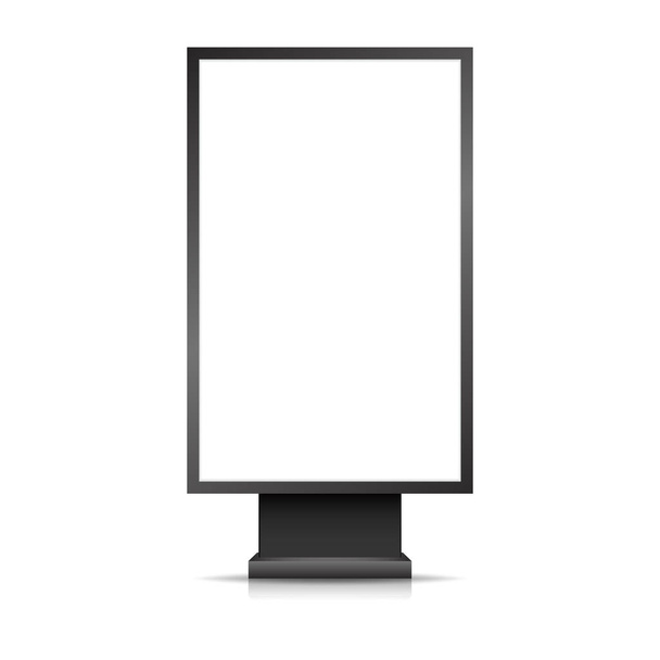 banner pubblicitario esterno realistico. display scatola chiara di strada mockup isolato su sfondo bianco con riflessione e ombra
 - Vettoriali, immagini
