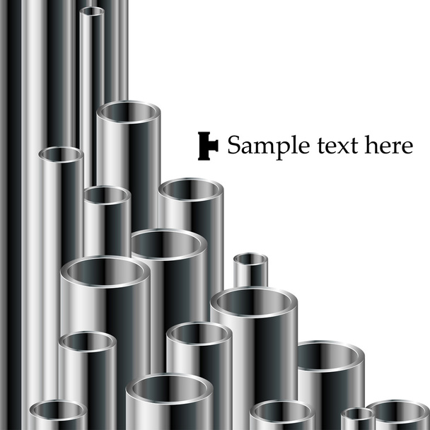 Fondo de texto industrial con conjunto de tuberías
 - Vector, Imagen