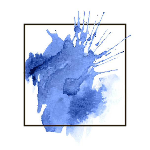 blue abstract watercolor stain - Vecteur, image