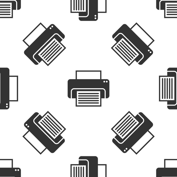 Icône d'imprimante grise motif isolé sans couture sur fond blanc. Illustration vectorielle
 - Vecteur, image