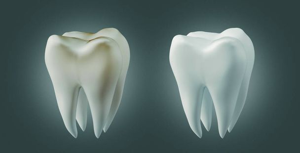 Tand, tandheelkundige verzorging, 3D-rendering - Foto, afbeelding