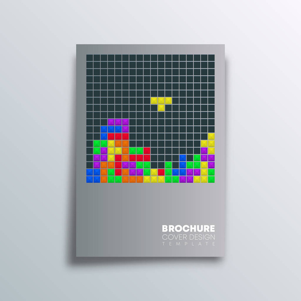 Diseño de póster de videojuegos antiguos para un folleto, portada de folleto, tipografía u otros productos de impresión
 - Vector, imagen