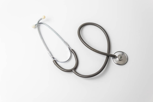 Stethoscope isolated on white background . Detailed image of medical instrument - Photo, Image