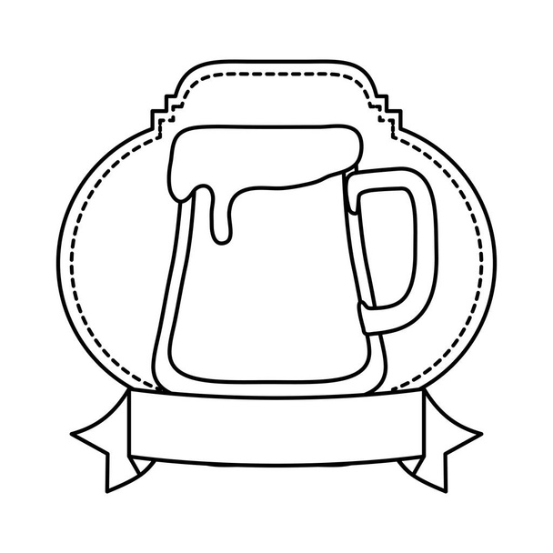 емблема з дизайном пива
 - Вектор, зображення