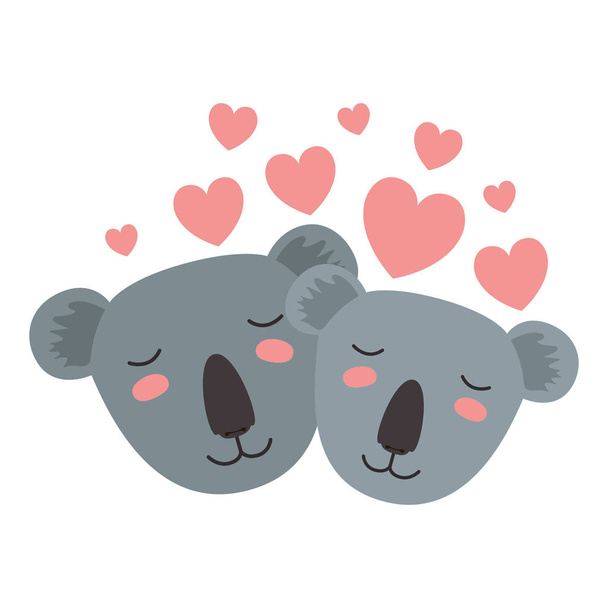 villi koalas pari sydämet
 - Vektori, kuva