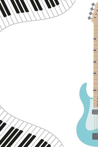 vzor hudebního nástroje elektrická kytara - Vektor, obrázek