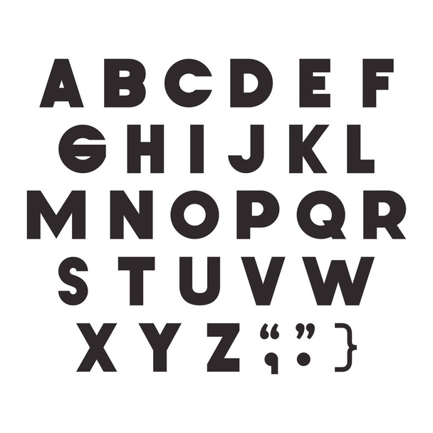 アルファベット型フォントアイコン - ベクター画像