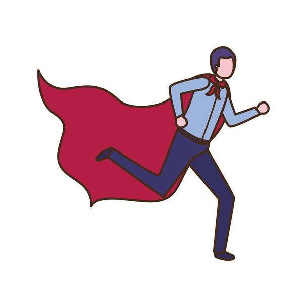 hombre de negocios con héroe capa avatar carácter
 - Vector, imagen