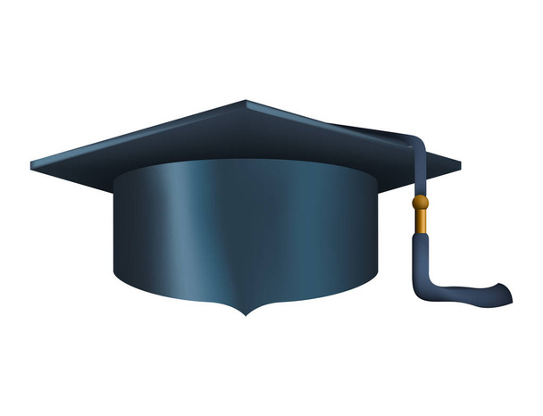 hat graduation isolated icon - Vector, Image