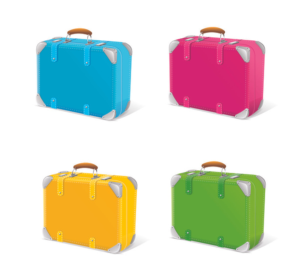 Vector illustration of icon set travel suitcase - Vettoriali, immagini